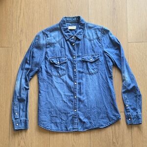 Lighweight Blue Denim Shirt